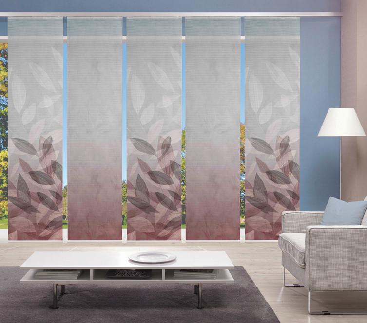 ZASŁONA PANELOWA ABIGAIL - bordowy, Natur, tkanina (60/245cm) - Novel