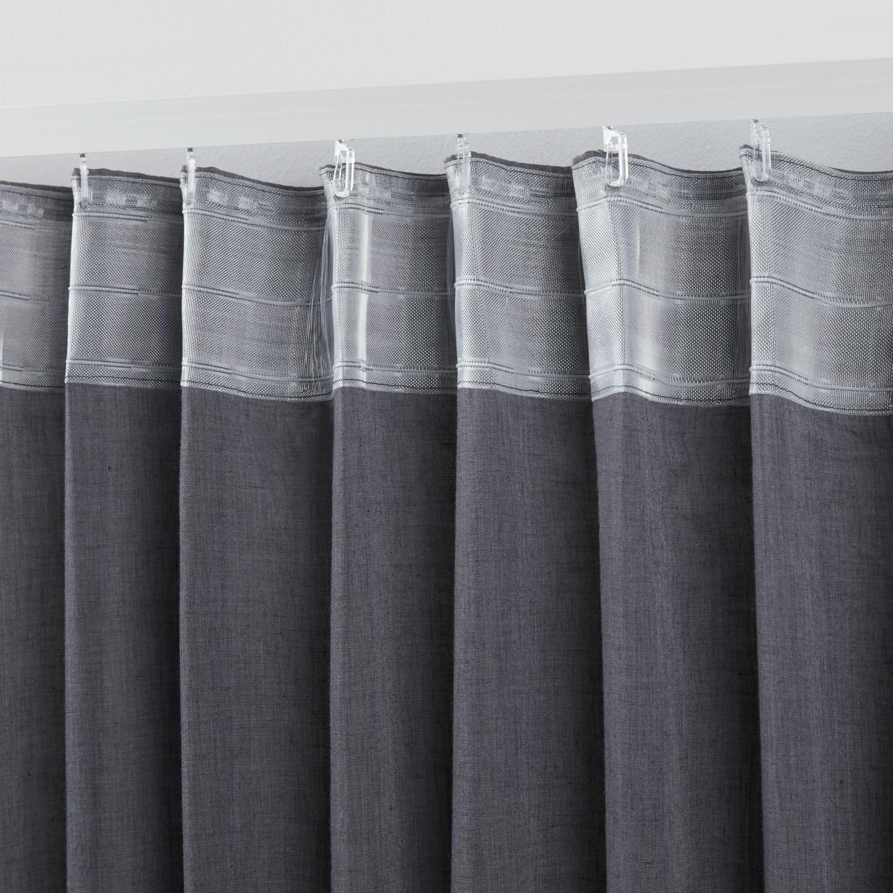 GARDINLÄNGD RAMONA - antracit, Modern, textil (135/245cm) - Modern Living