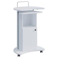 Stoječi Pult Komil, Bela - bela, Basics, leseni material (56/41/93cm) - MID.YOU