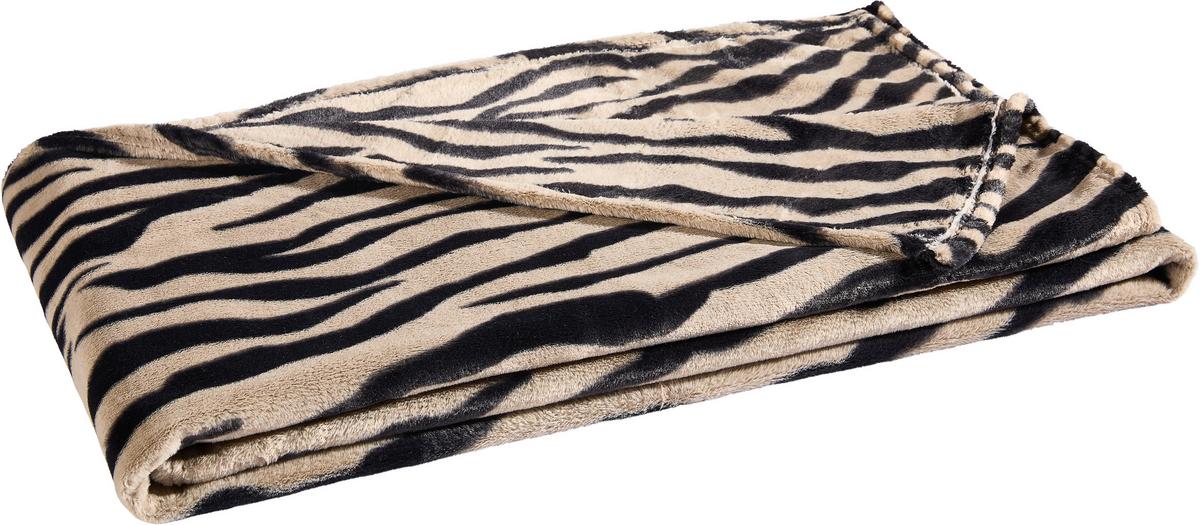 KOC DOMOWY ZEBRA - czarny, Design, tkanina (150/200cm) - Novel