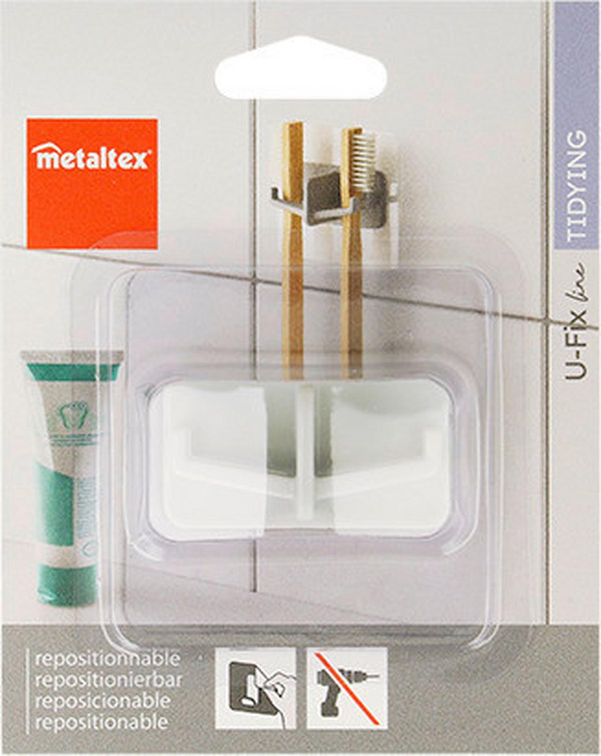 Öntapadós Akasztó Clever - műanyag (7/7/4cm) - Metaltex