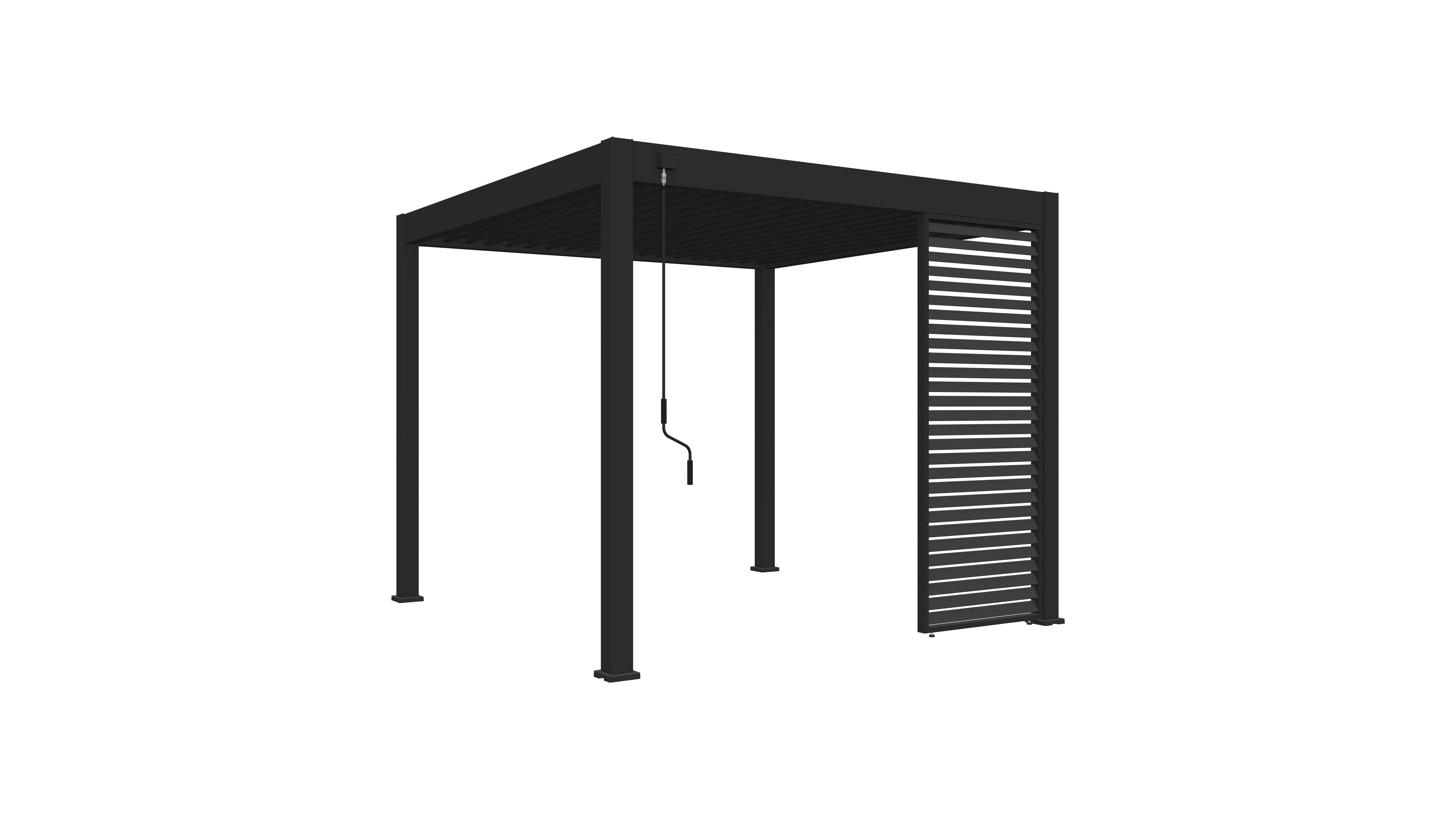 Pergola-seitenteil Weide 11,3cm Anthrazit - Anthrazit, Basics, Metall (113/235/10cm) - Gardenson