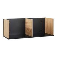 Wandregal Lori Natur/Schwarz MDF - Schwarz/Naturfarben, MODERN (80/29,5/29,5cm) - Bessagi Home