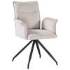 STOL MED ARMSTÖD NOVA - beige/svart, Modern, metall/textil (63/88/63cm) - Mömax