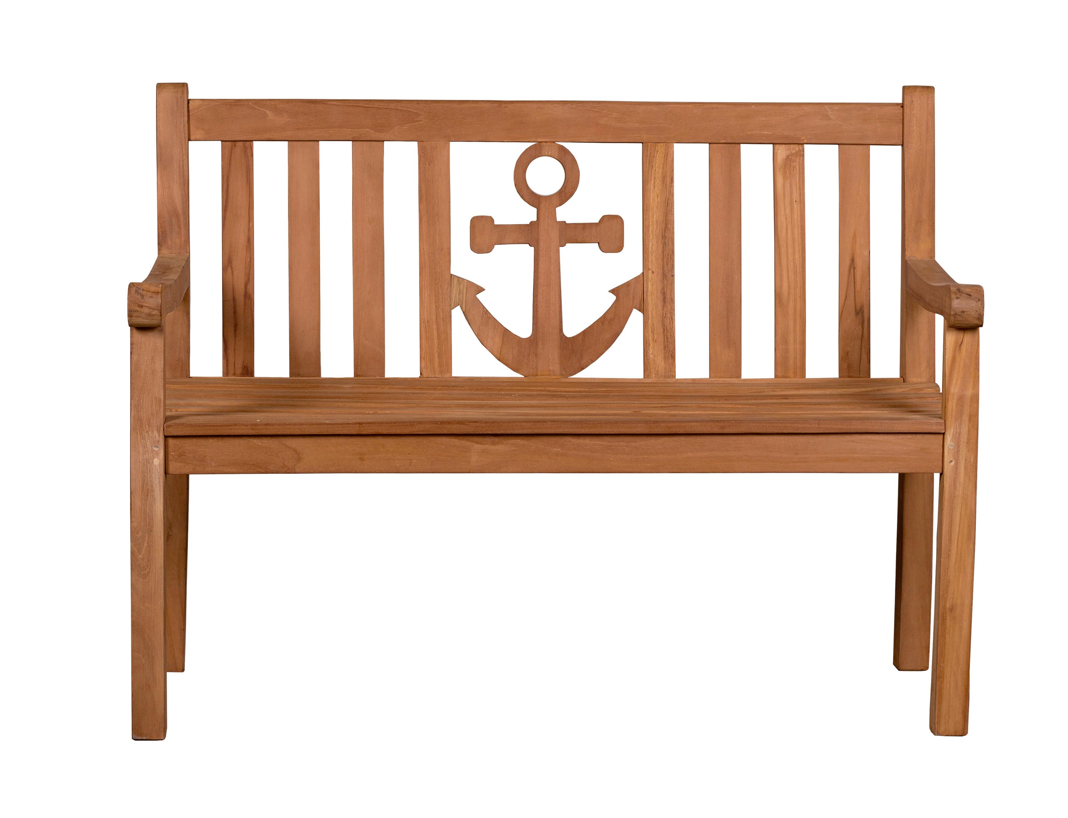 Gartenbank Ankerplatz Teak - Teakfarben, Basics, Holz (120/89/60cm) - Gardenson