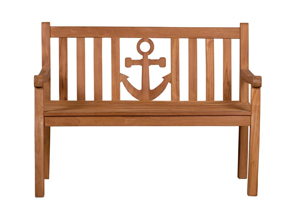 Gartenbank Ankerplatz Teak - Teakfarben, Basics, Holz (120/89/60cm) - Gardenson