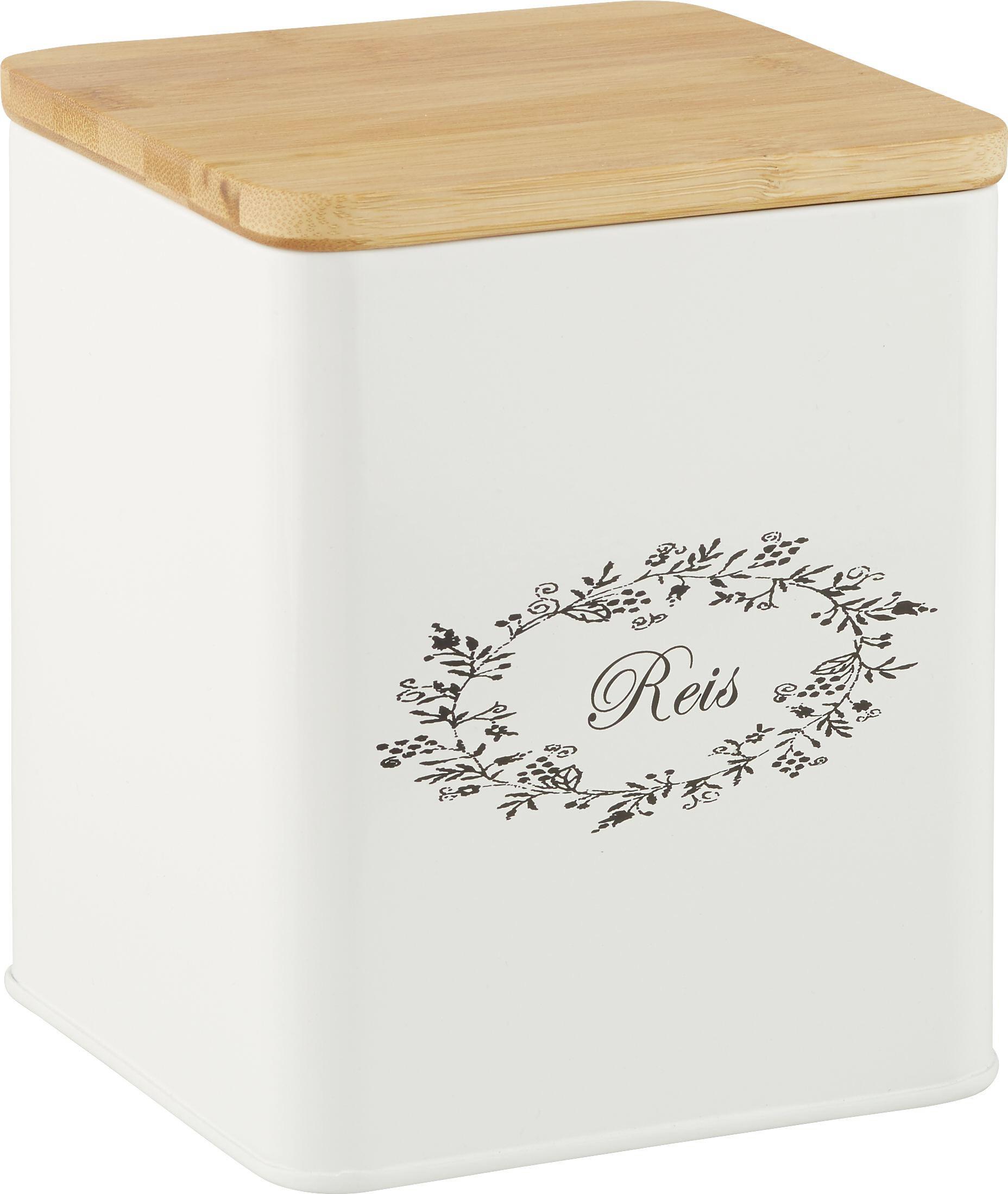 Box mit Deckel Lore Weiß Echtholz - Weiß, ROMANTIK / LANDHAUS, Holz/Metall (14/14/16cm) - Zandiara