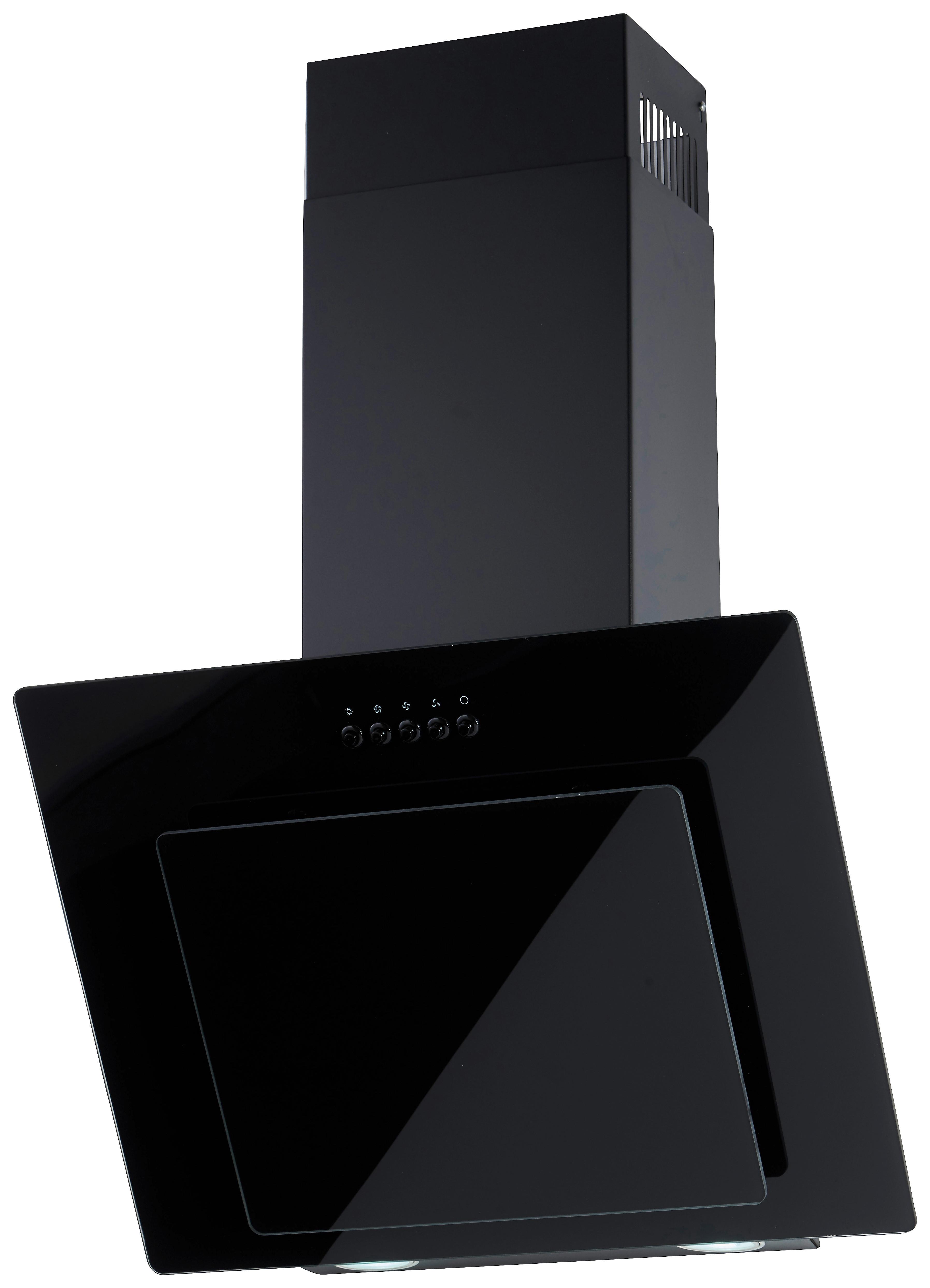 Dunstabzugshaube in Schwarz 9039X - Schwarz, Basics, Glas (59,60/78/31,30cm) - PKM