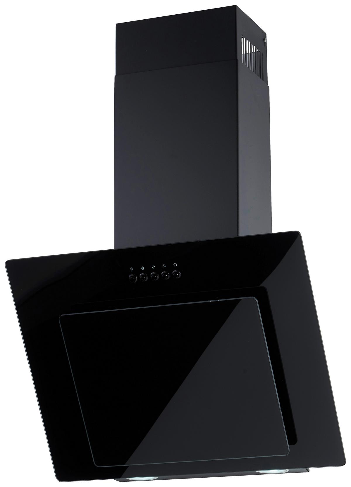 Dunstabzugshaube in Schwarz 9039X - Schwarz, Basics, Glas (59,60/78/31,30cm) - PKM