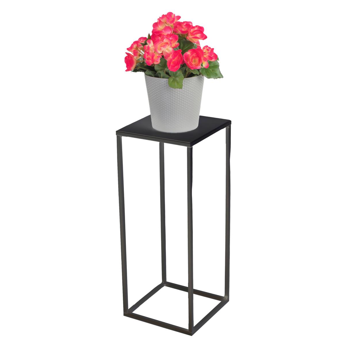 Blumenständer Schwarz - Schwarz, Basics, Metall (19/47/19cm)