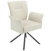 Armlehnstuhl Ellen Giga S Beige - Beige/Schwarz, MODERN, Textil/Metall (65.5/90/60cm) - Premium Living