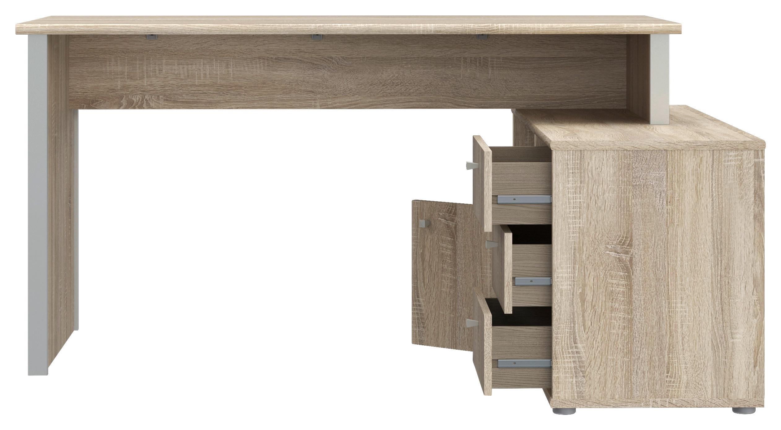 Masă de scris TEMPRA 2 - stejar Sonoma, Basics, material pe bază de lemn (120,6/74,9/151,4cm) - Based