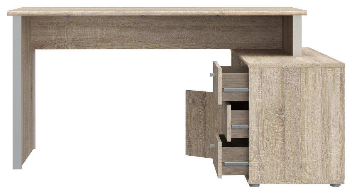 Masă de scris TEMPRA 2 - stejar Sonoma, Basics, material pe bază de lemn (120,6/74,9/151,4cm) - Based