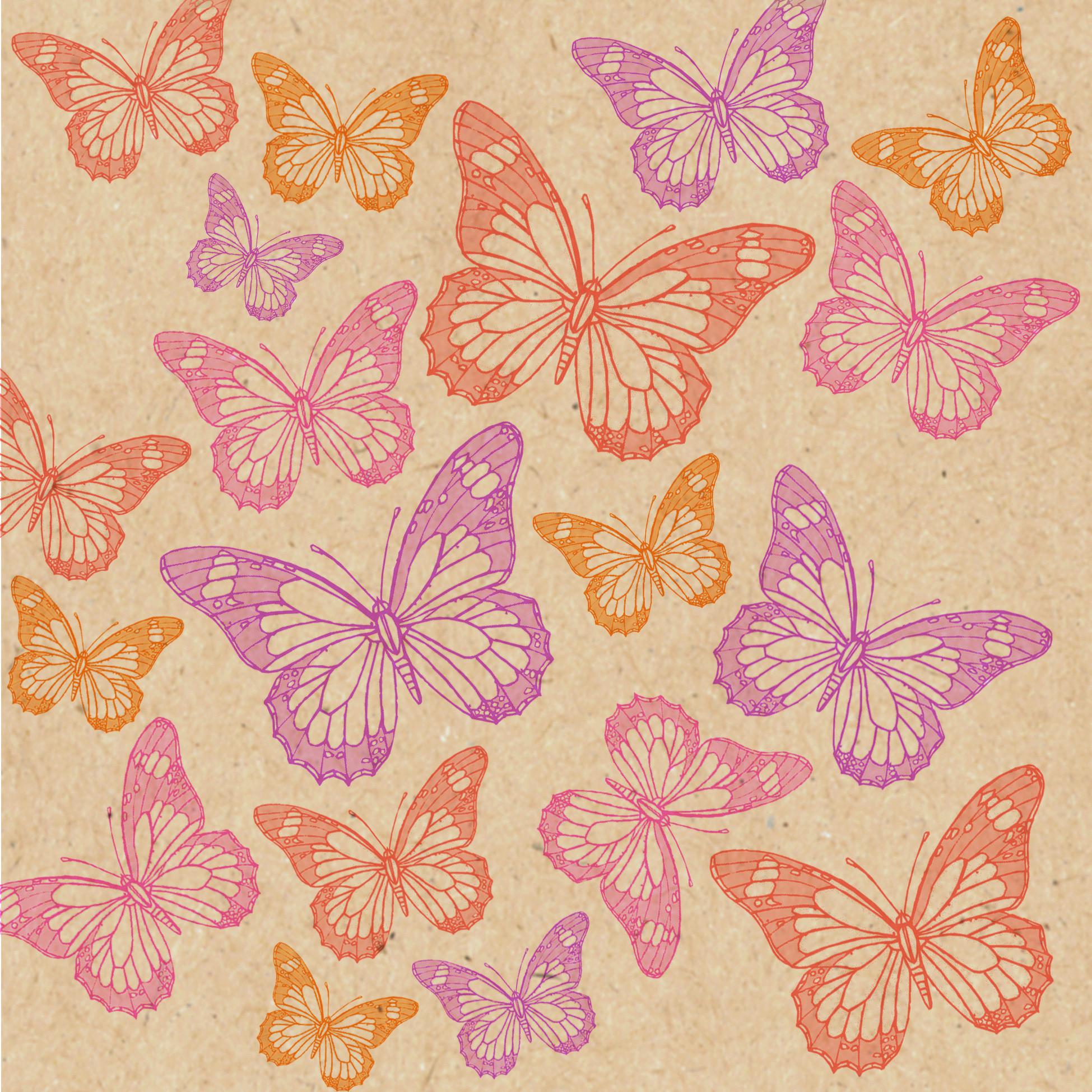 Serviette By Nature in Multicolor - Hellbraun/Dunkelgelb, MODERN, Papier (33/33cm)