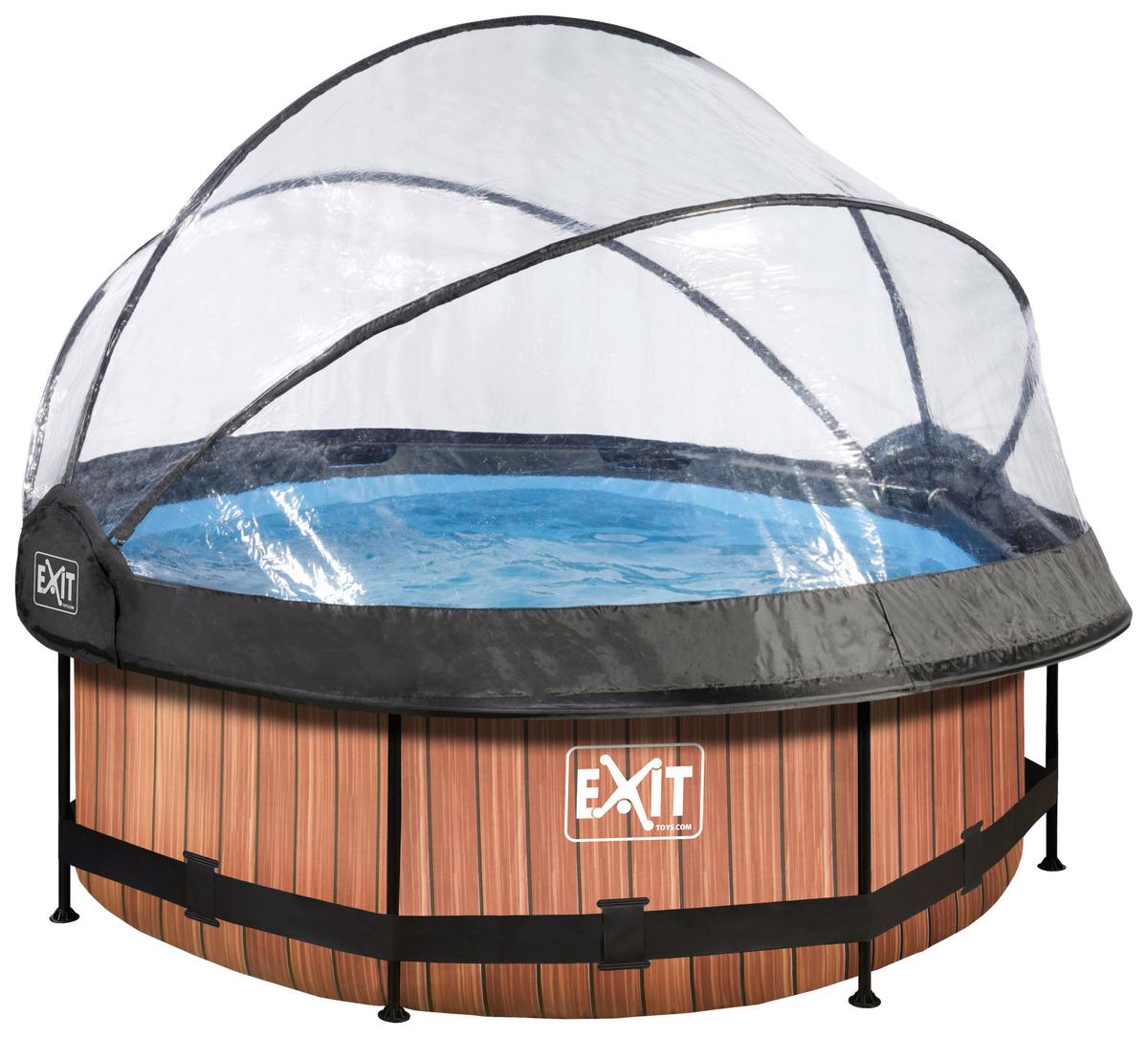 Bazen Exit Wood Pool, Ø 244cm - rjava, Konvencionalno, kovina (244/76cm) - EXIT Toys