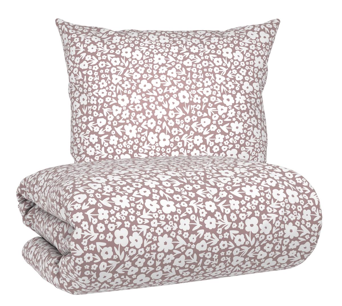 Bettwäsche Millefleur Mauve ca. 135x200cm - Mauve, MODERN, Textil (135/200cm) - Mömax