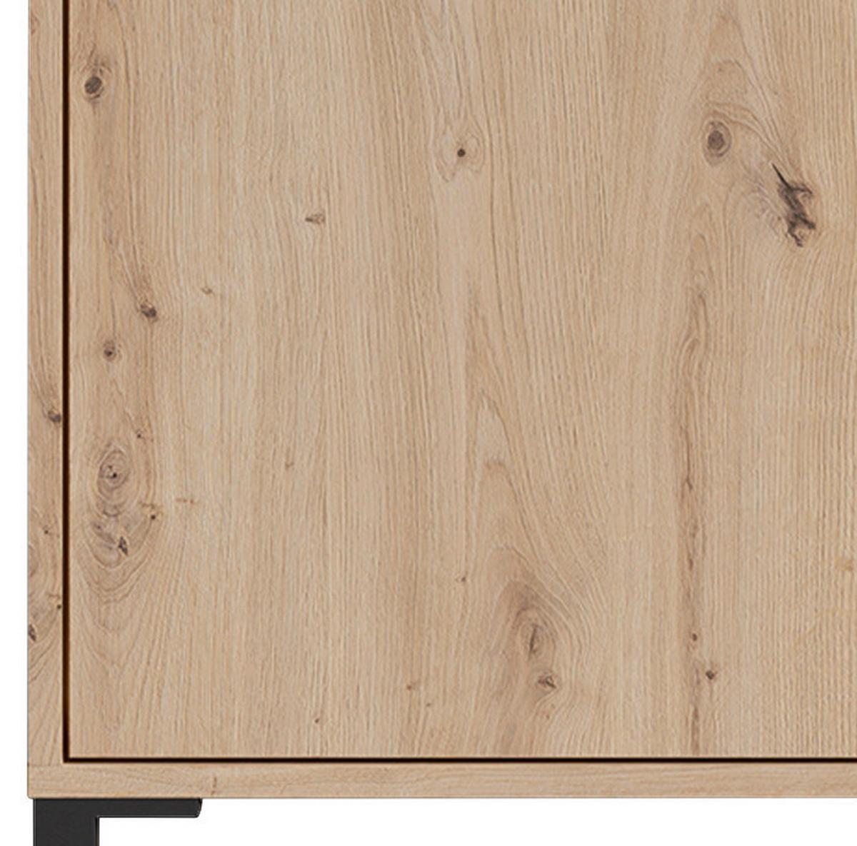Waschbeckenunterschrank Wellness B: 60 cm Eiche Dekor - Anthrazit/Schwarz, MODERN, Holzwerkstoff/Kunststoff (60/62/34cm) - MID.YOU