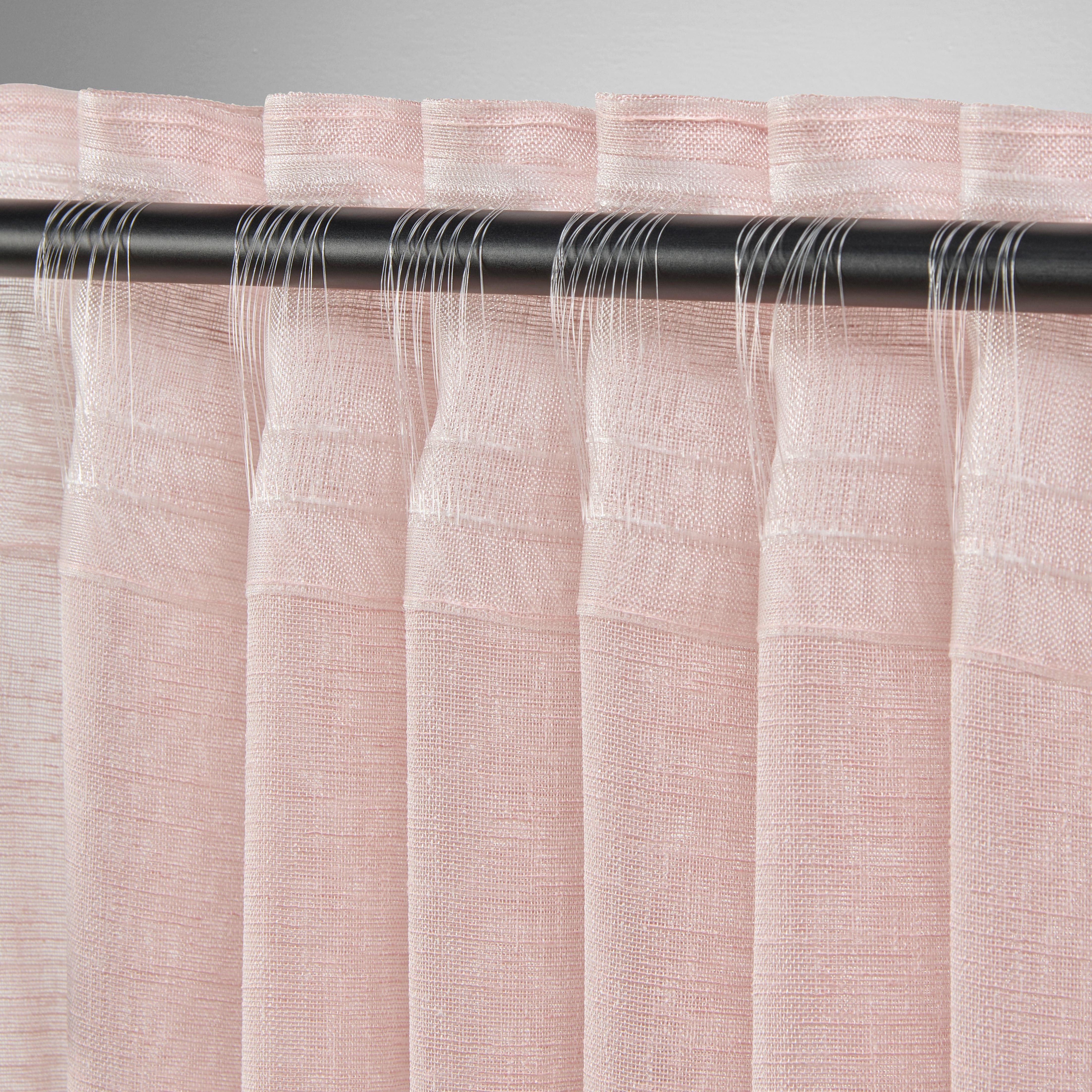 GARDINLÄNGD SIGRID -EXT- - rosa, Romantik / Lanthus, textil (140/245cm) - Premium Living