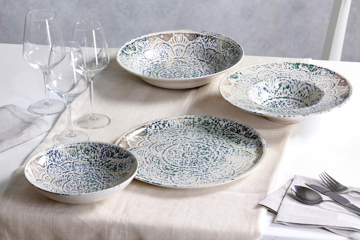 TALERZ DO MAKARONU 424737 - niebieski/kremowy, Lifestyle, ceramika (29cm) - Ritzenhoff Breker