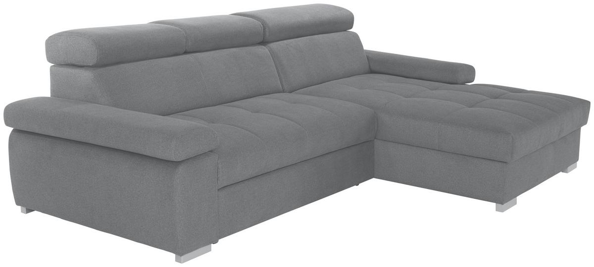 Kutna Garnitura Perry - siva/srebrne boje, Design, tekstil/drvo (292/183cm) - Modern Living