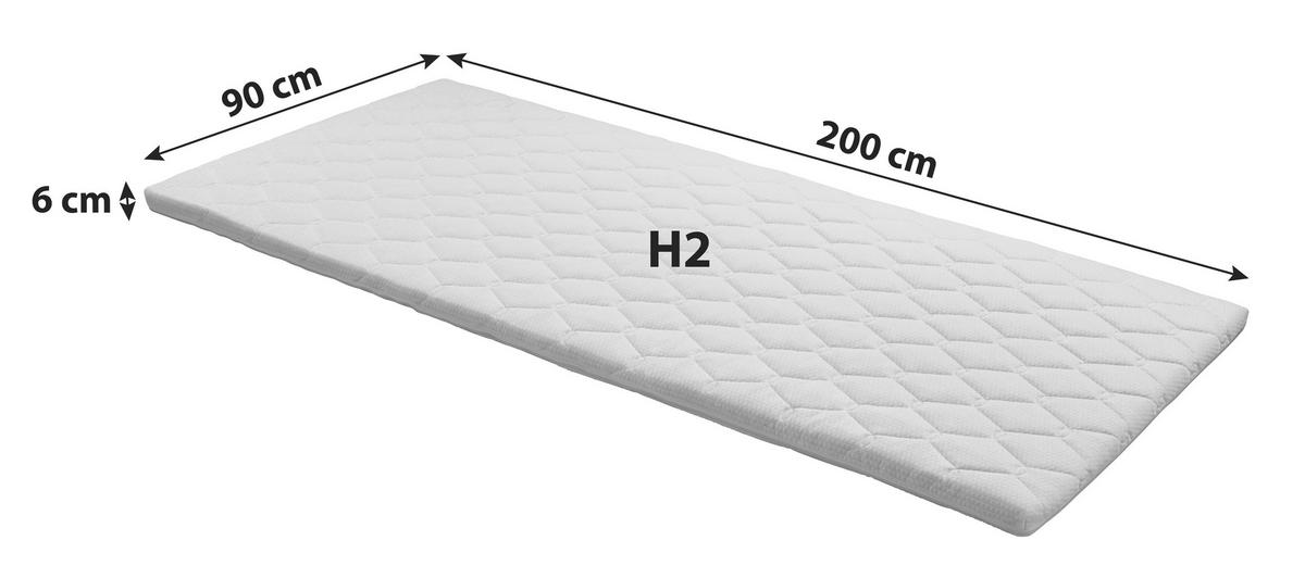 Nadmadrac Beta - bijela, tekstil (90/200cm) - Nadana