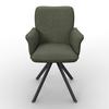 STOL MED ARMSTÖD TESS - grön/svart, Modern, metall/trä (64/90/63cm) - Bessagi Home