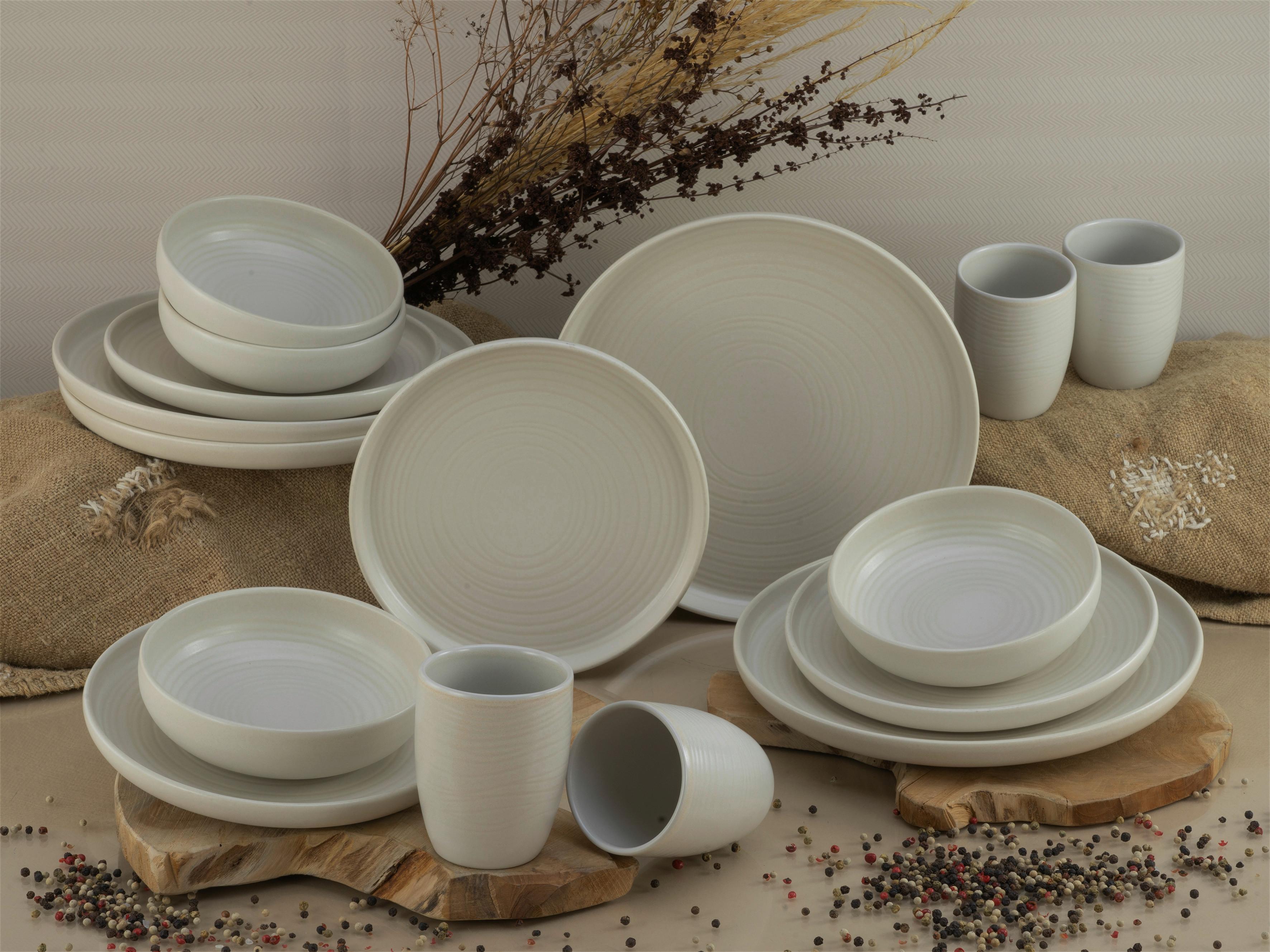 SERWIS OBIADOWO-ŚNIADANIOWY 23863 - biały, Modern, ceramika (40,5/37/49,5cm) - Creatable