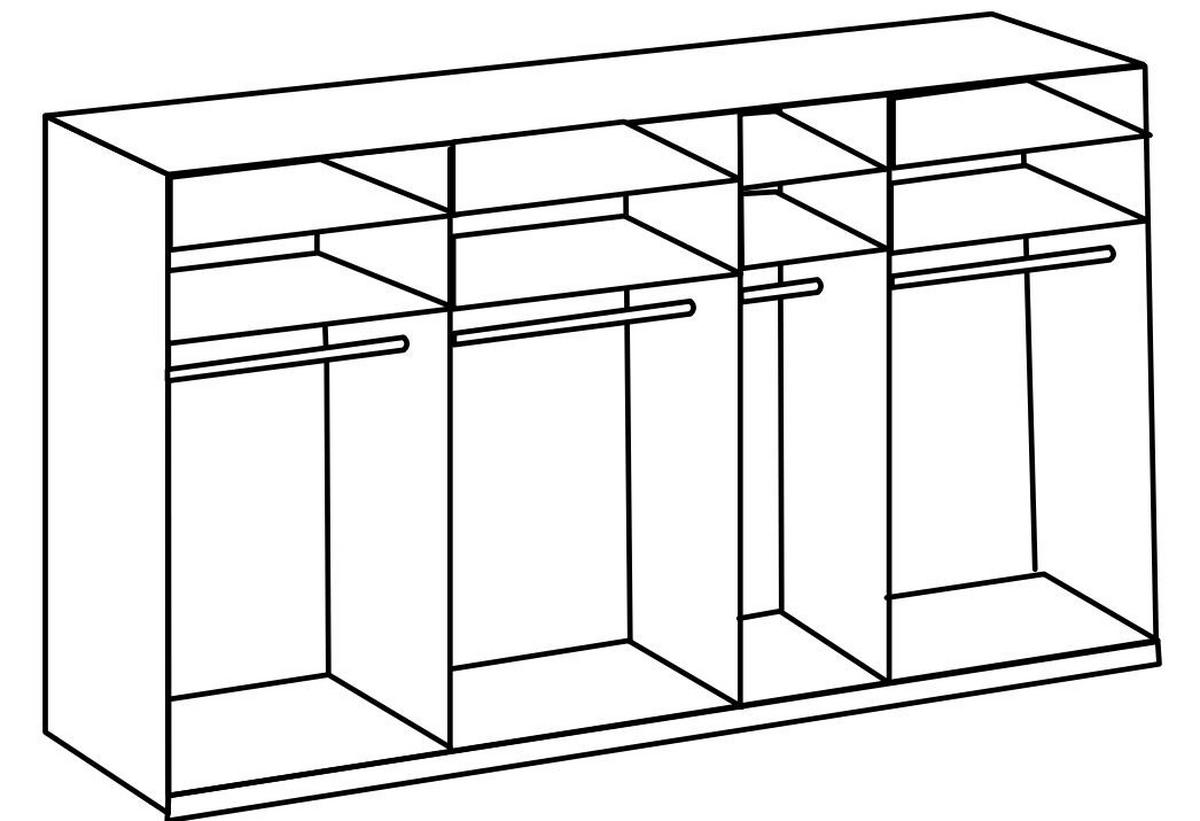 Ormar S Kliznim Vratima Level 36 A - bijela/boje kroma, Moderno, drvni materijal (350/236/65cm) - Modern Living