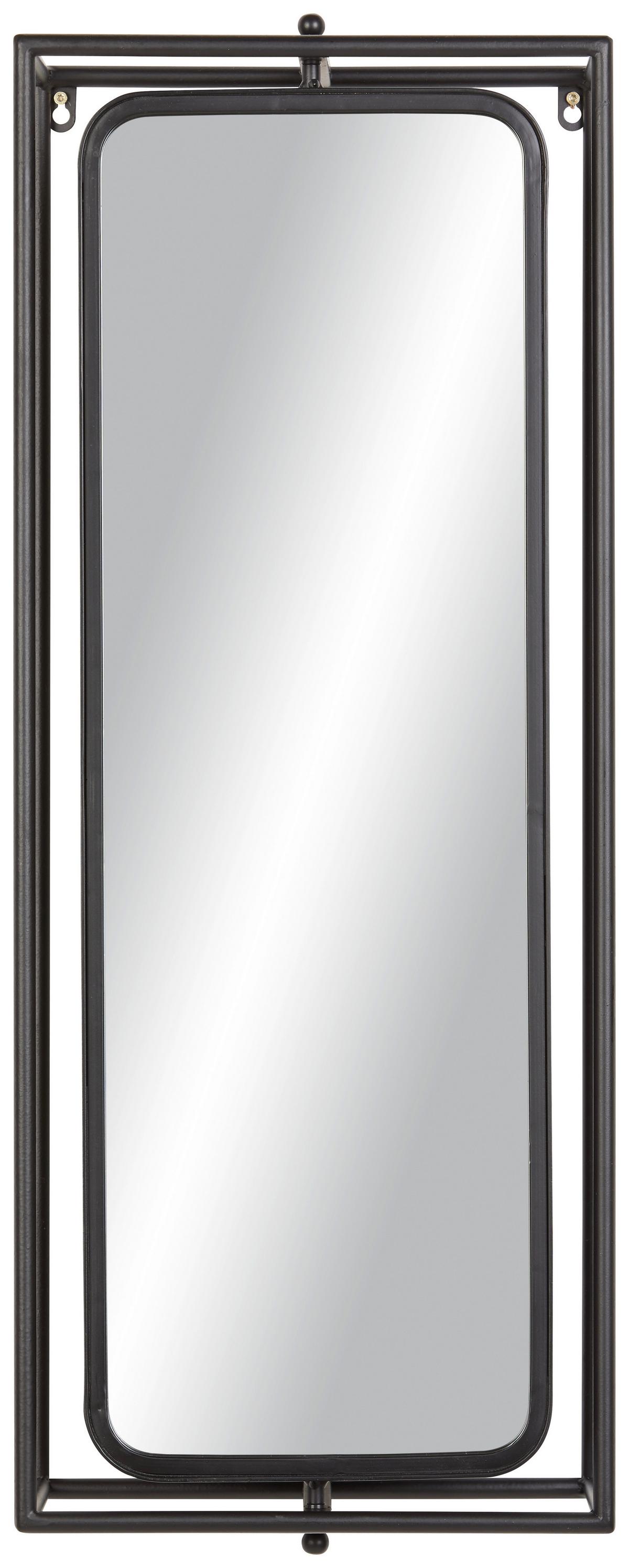 Regal Basti in Schwarz - Hellbraun/Dunkelgrau, LIFESTYLE, Glas/Holz (32/80/20cm) - Mömax