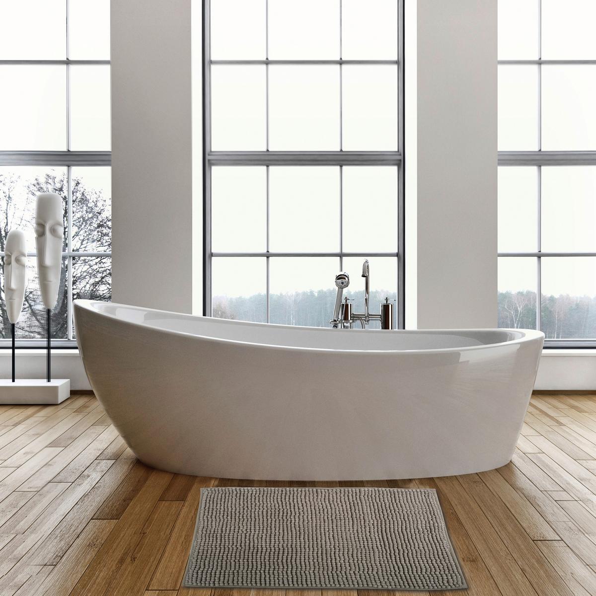 Badteppich 144502 Chenille - Taupe, Konventionell (80/50cm) - Spirella