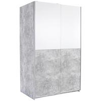 Ormar S Kliznim Vratima Victoria 1 - bijela/siva, Moderno, drvni materijal/metal (125/196/62cm) - Based