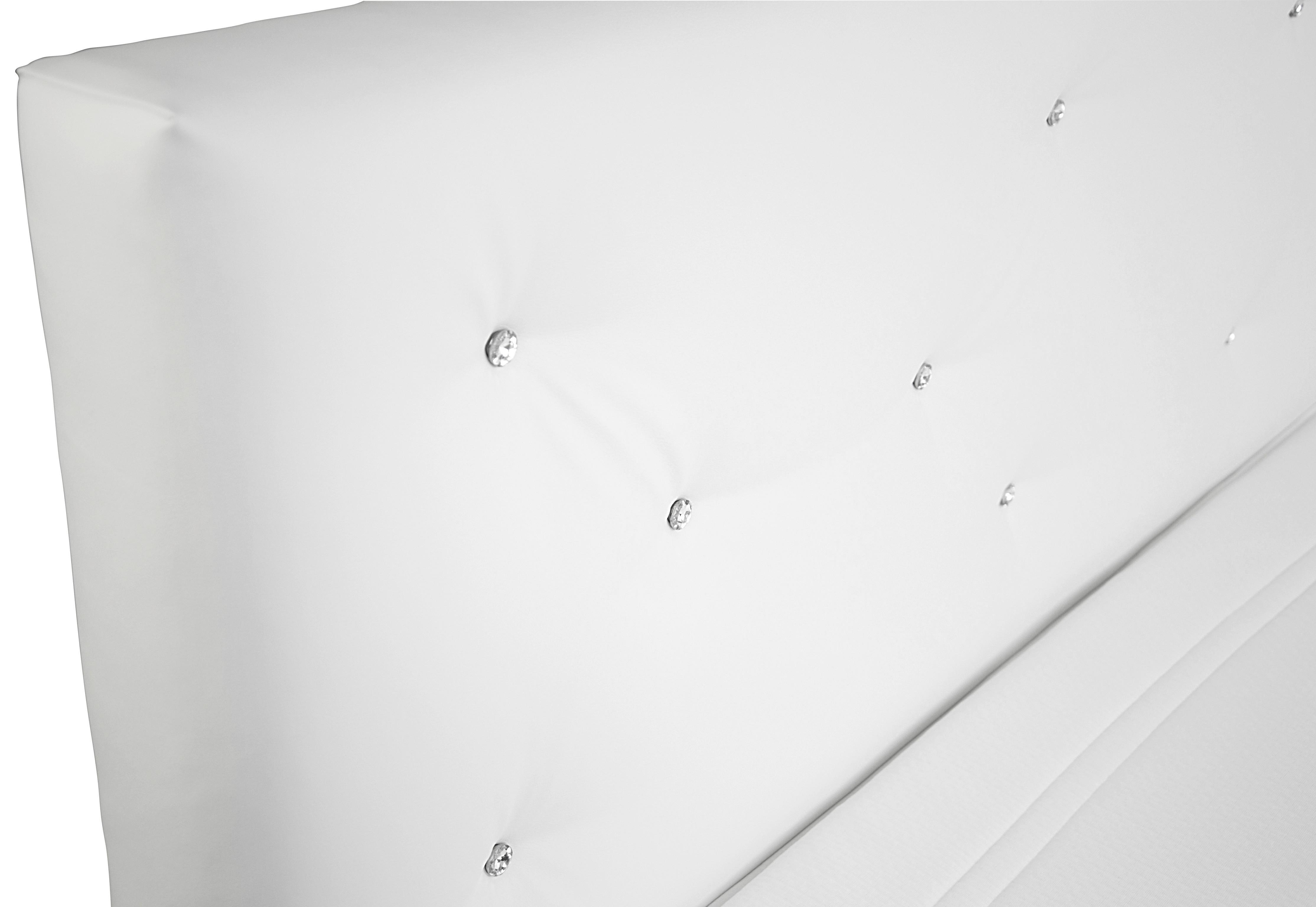 Boxspring Krevet Luminosa - bijela/crna, Moderno, tekstil/plastika (180/200cm)