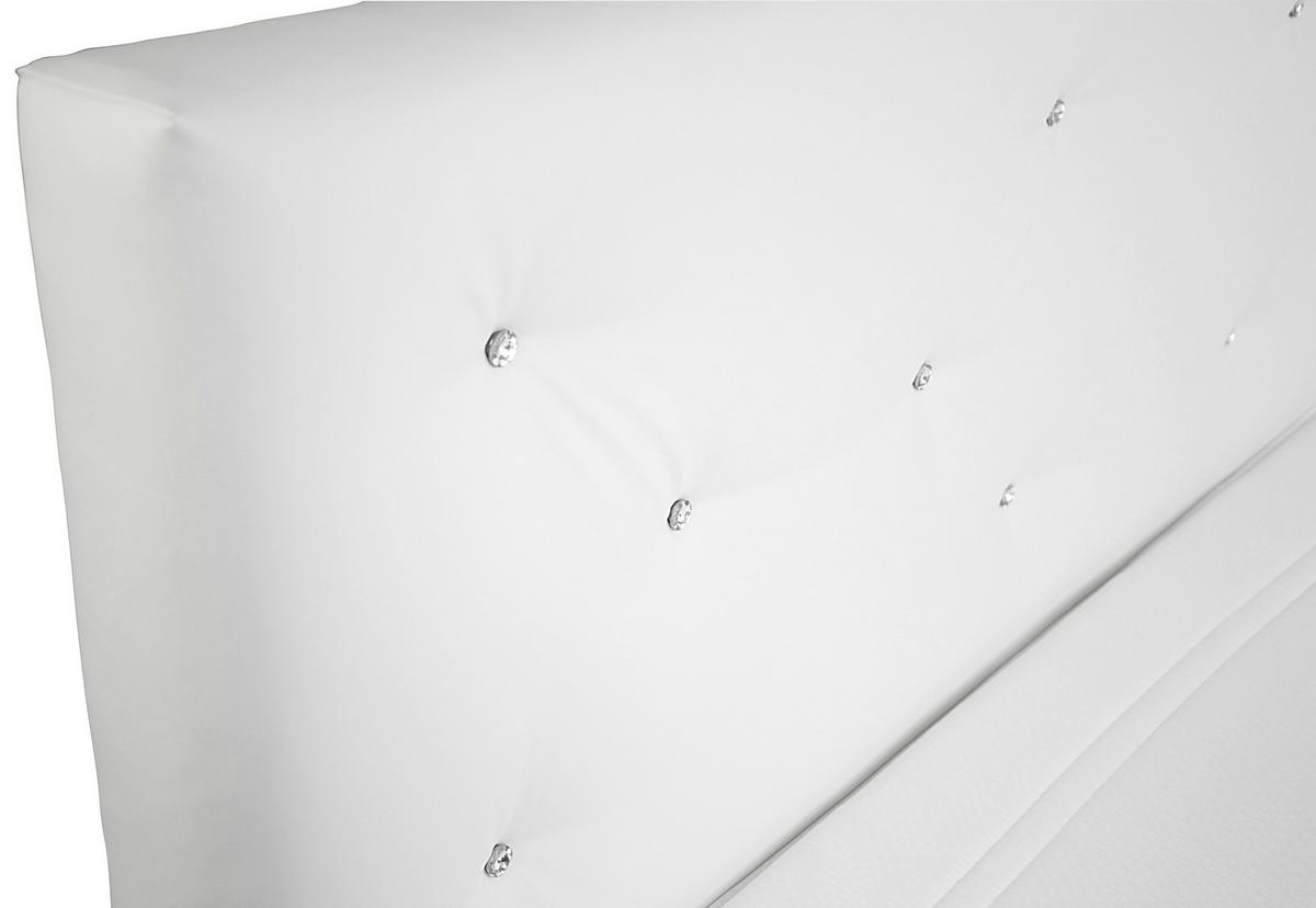 Boxspring Krevet Luminosa - bijela/crna, Moderno, tekstil/plastika (180/200cm)