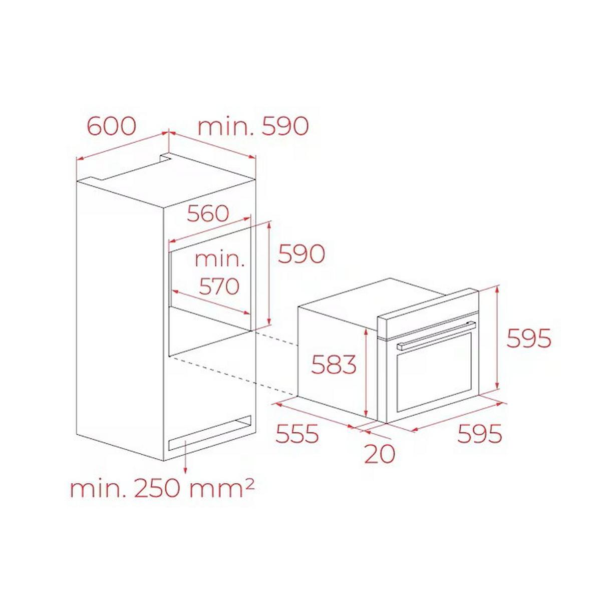 Beépíthető Sütő Teka Hcb 6370 Ss - (59,5/59,5/57,5cm) - Teka