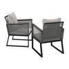 TRÄDGÅRDSSTOLAR SET TONI - mörkgrå/ljusgrå, Modern, metall/textil (57,5/73/60cm) - Bessagi Garden