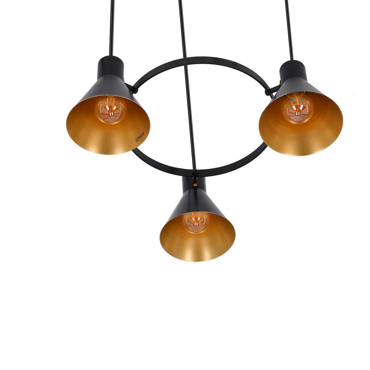 Viseća Svjetiljka More - zlatne boje/crna, Design, metal (55/55/100cm)