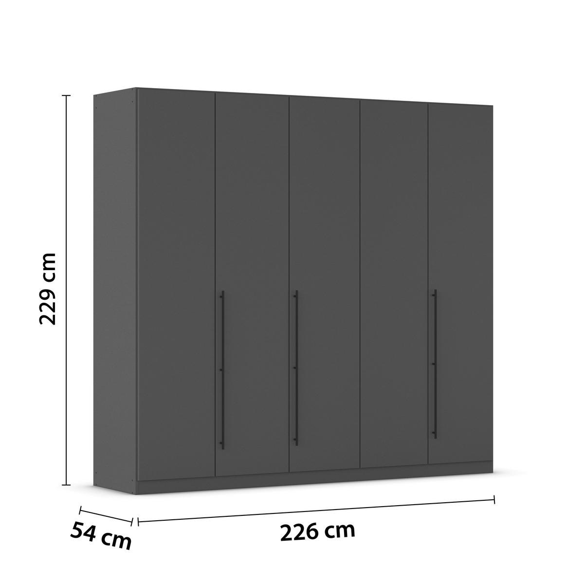 Șifonier Safari - gri, Konventionell, material pe bază de lemn (226/229/54cm)