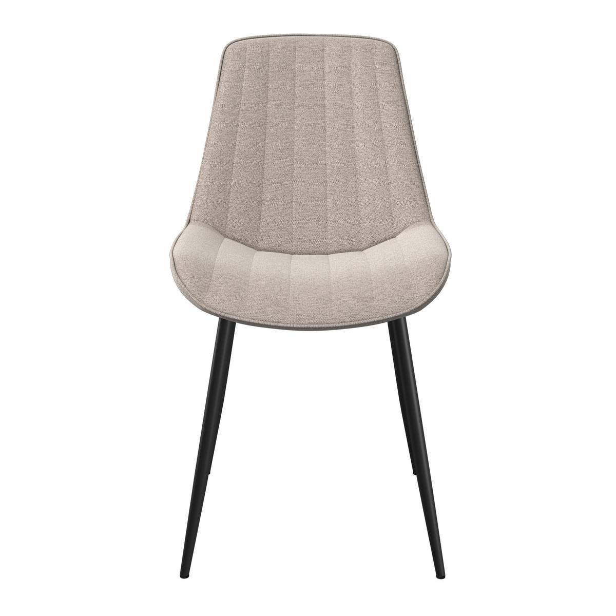 Tischgruppe Eolona Creme 5-tlg. - Eukalyptusholzfarben/Creme, MODERN, Holzwerkstoff/Textil - Bessagi Home
