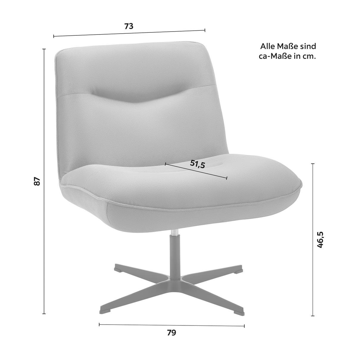 Scaun de relaxare SELENA - gri, Modern, lemn/metal (73/87/79cm) - Bessagi Home