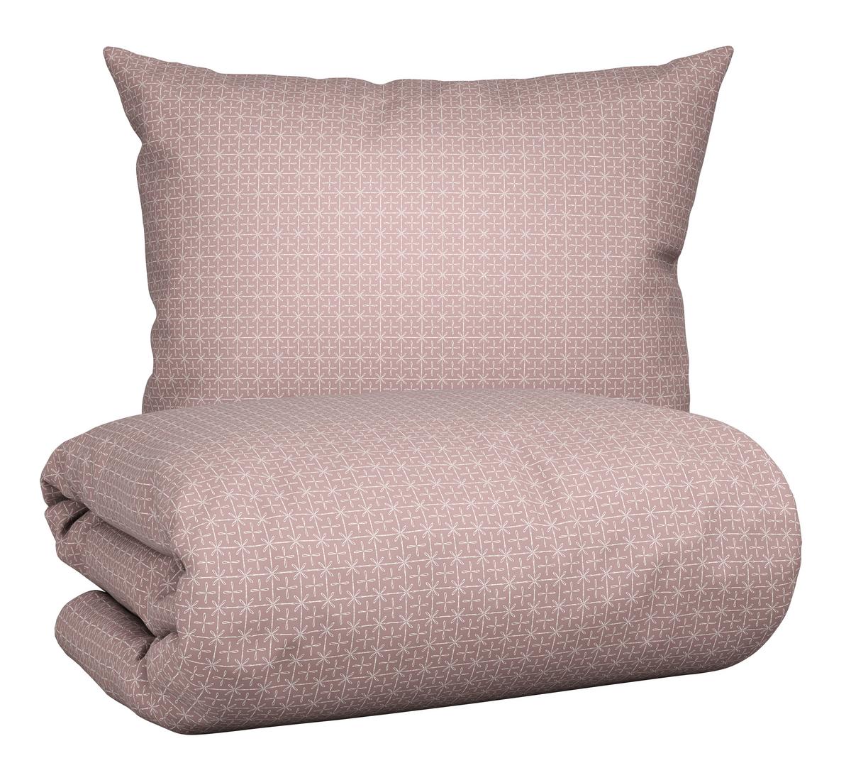 BETTWÄSCHESET LAURA - Mauve, Konventionell, Textil (160/210cm) - Modern Living