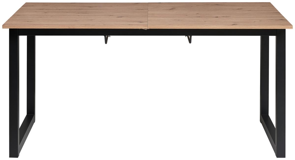STÓŁ DO JADALNI DEAN AZ - czarny/dąb artisan, Konventionell, materiał drewnopochodny/metal (160-200/90/76cm) - MID.YOU