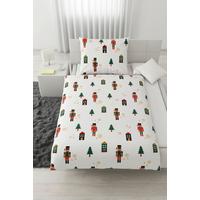 Posteljina Nussknacker 140x200/60x80cm - bijela/crvena, tekstil (140/200cm) - Mömax