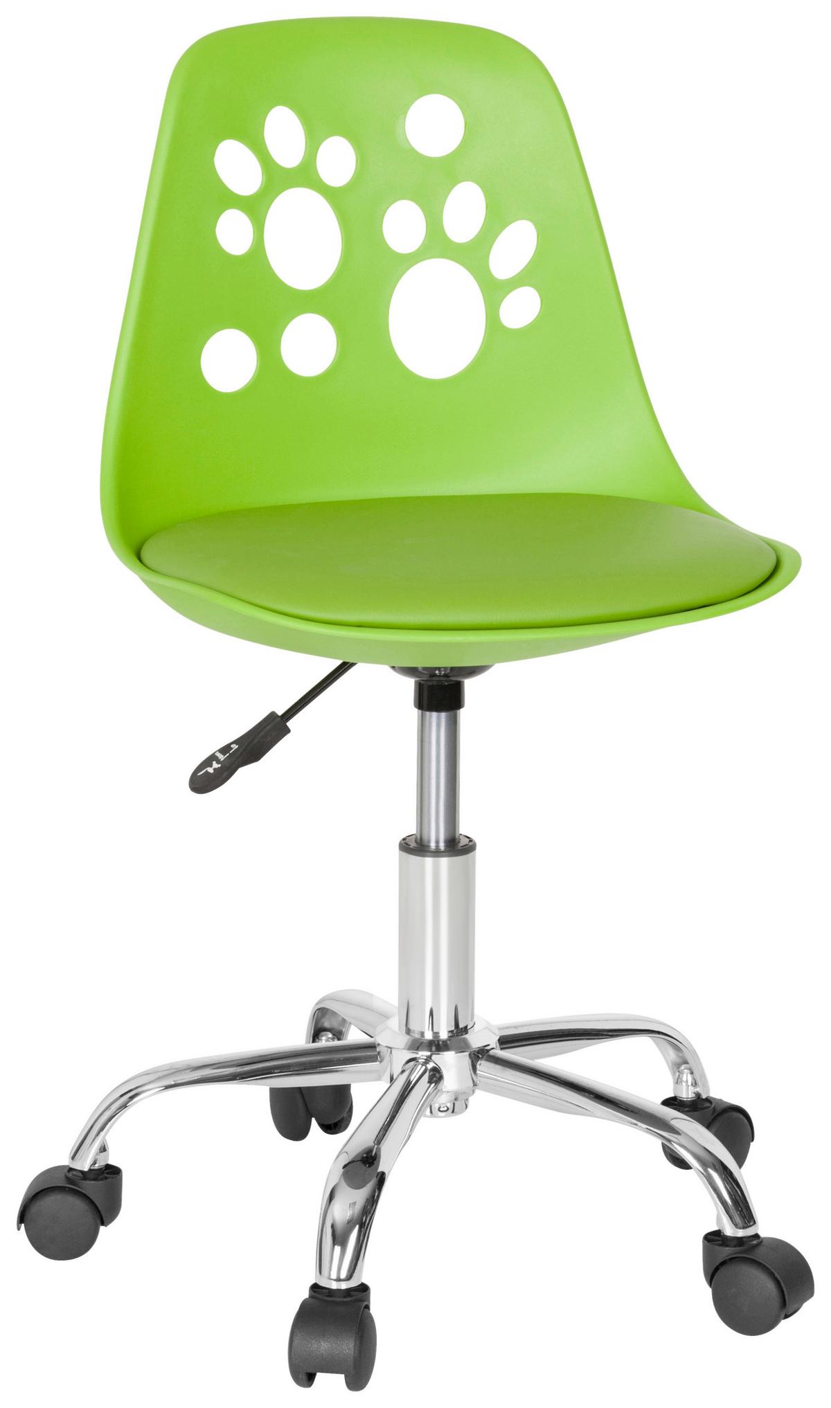 Mladinski Vrtljivi Stol Fancy I, Zelena - zelena, Moderno, umetna masa/tekstil (40/72-82/44cm) - MID.YOU