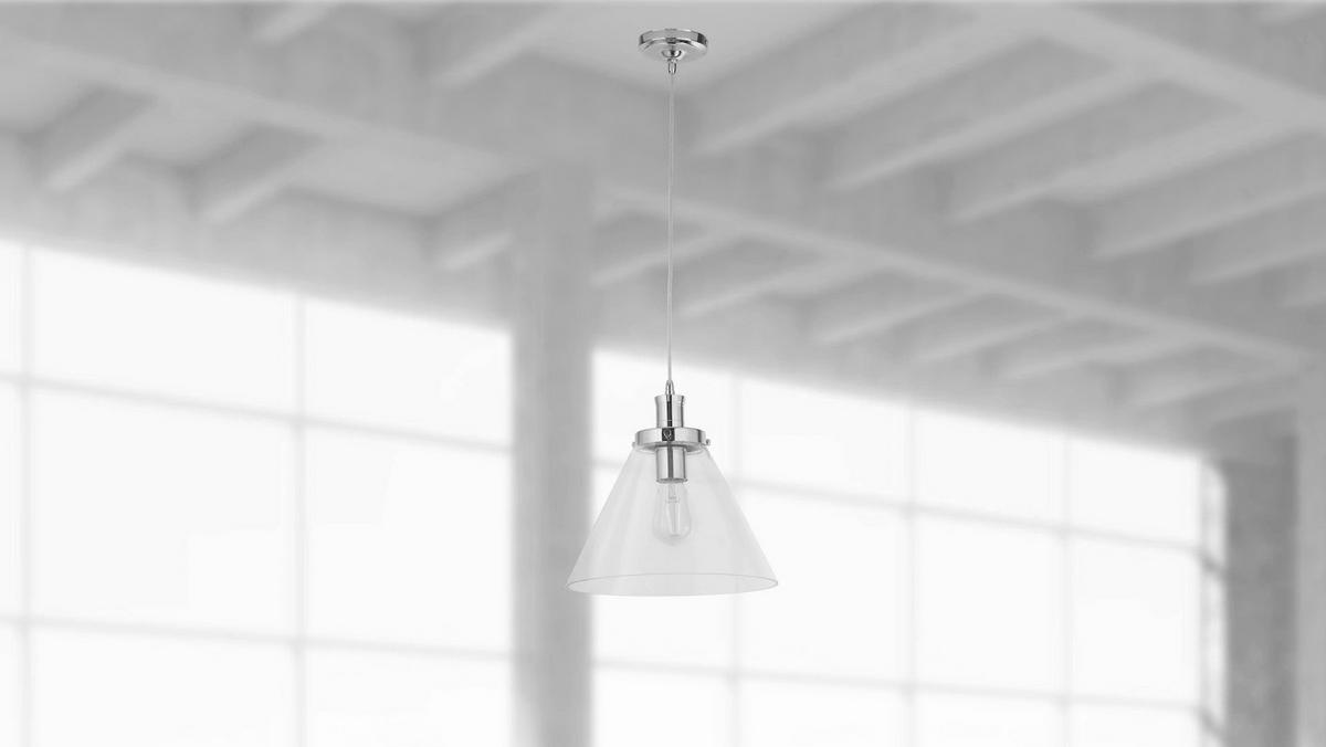 Függőlámpa 3228cc Pyramid  Pendant - átlátszó, Basics, üveg/fém (29/28/29cm)