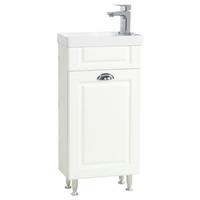 WASCHTISCHKOMBI CASALO M - Weiss/Silberfarben, Modern, Keramik/Holzwerkstoff (41cm) - MID.YOU