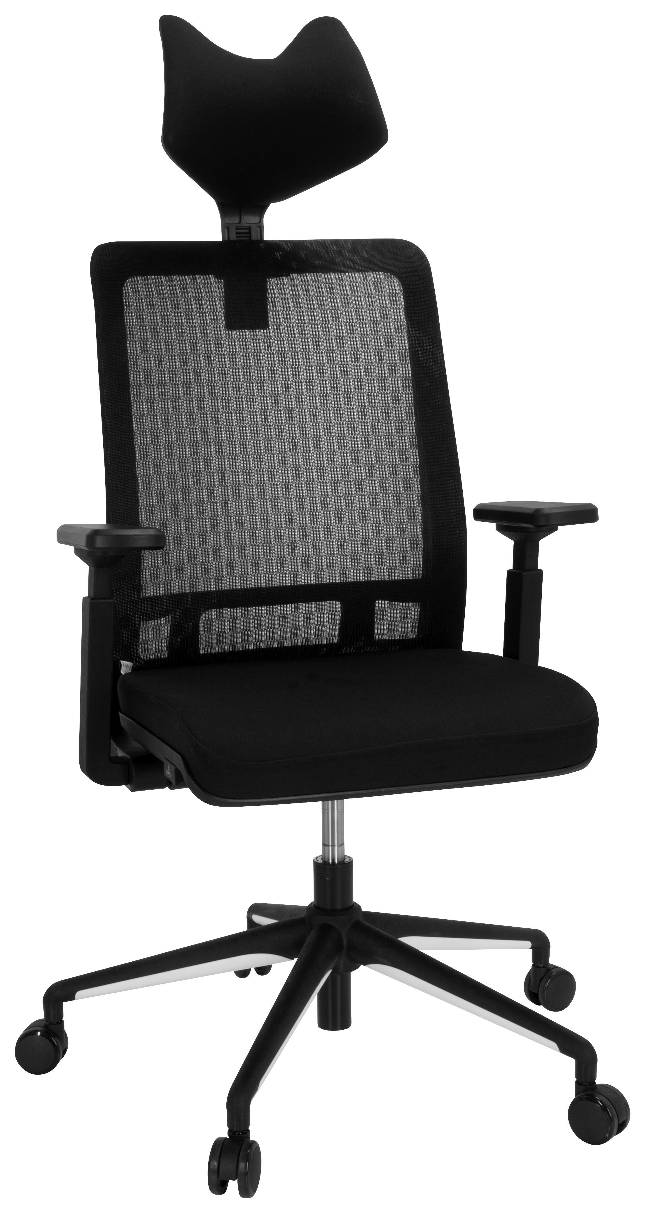 Pisarniški Stol Skate Ma, Črna - črna, Moderno, umetna masa/tekstil (62/146/63cm) - MID.YOU
