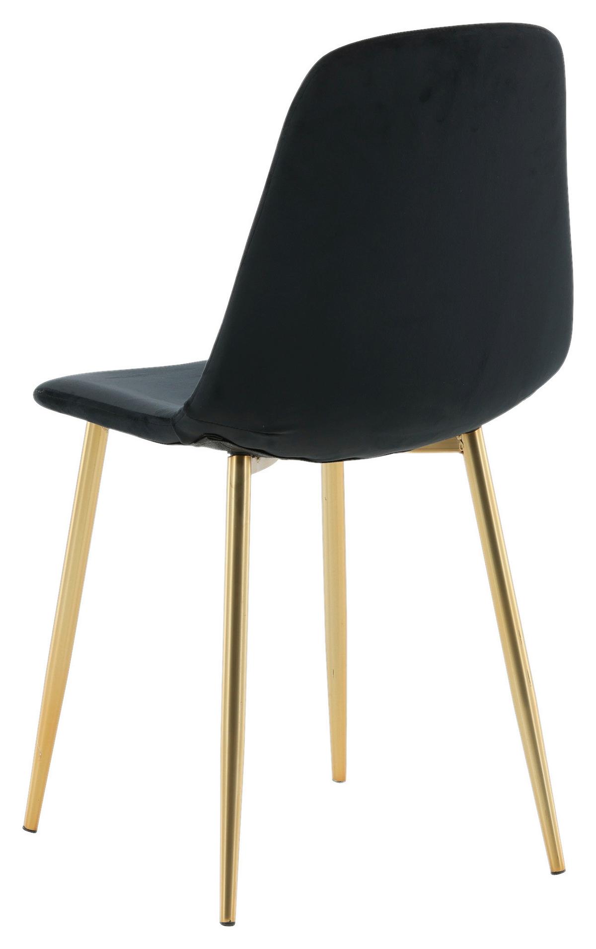 STUHL-SET POLAR - Messingfarben/Schwarz, Design, Textil/Metall (44/86/52cm) - Livetastic