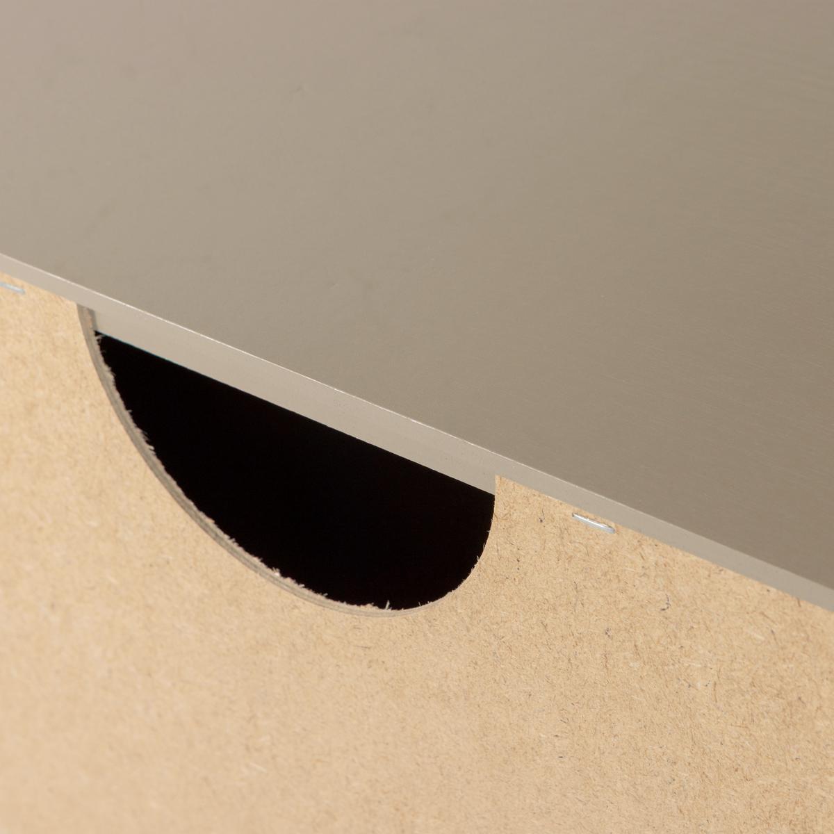 Kommode Gunnar Schlammfarben B: 94 cm - Schlammfarben/Schwarz, Design, Holz/Metall (94/93/52cm) - Livetastic