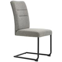 KRZESŁO NA PŁOZIE ROSY - jasnoszary/czarny, Design, metal/tkanina (48/98/63cm) - Novel