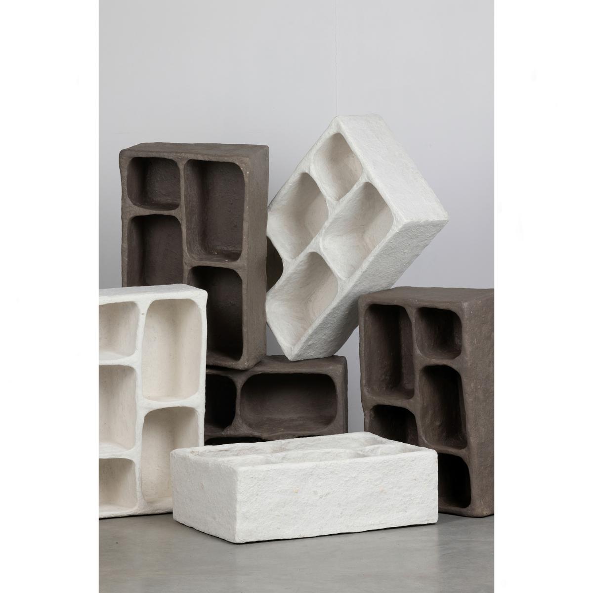 Wandregal Clay Grau - Grau, Design, Papier (45/70/23cm) - Livetastic